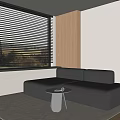 Modern Multiplayer Sofa Coffee Table Combination 3d model
