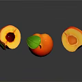 Fresh Red Apple With Whole And Sliced Pieces Showing Flesh And Core On Dark Background