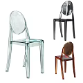 Modern Acrylic Leisure Chairs In Transparent Black And Brown Stylish Color Designs