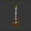 Green Electric Guitar With Wooden Neck And Red Accent As Daily Life Product