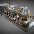 Heavy Duty Industrial Machinery Featuring Motor Pipes Control Panel And Metal Frame
