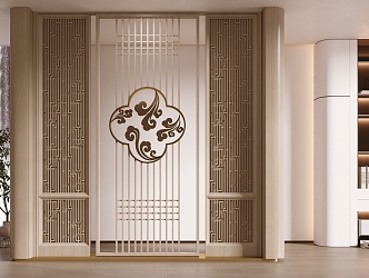 New Chinese-style Entrance Screen Partition Entrance 3d model