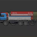 Green Cargo Red Fire and Blue Cargo Trucks Display Different Colors