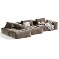 Plush Modular Sofa Designs With Color Options Pillows And Soft Cushions