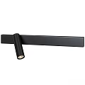 Modern Black Indoor Wall Lamp With Long Strip Base And Dual Cylindrical Heads