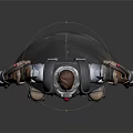 3D Male Armored Sci Fi Character With Long Coat Mechanical Arms And Tech Details