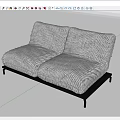 Lazy Sofa Living Room Sofa Double Sofa 3d model