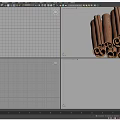 Natural Dried Cinnamon Sticks Aromatic for Cooking and Baking Use 3d model