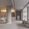 Modern Public Office Space Interior With Open Layout Wooden Floors And Green Plants