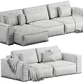 Modern Sofa Designs Featuring Light And Dark Gray Upholstery With Pillows And Throw Blankets