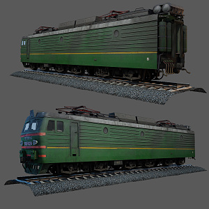 INDUSTRIAL LOFT TRAIN RAILWAY OLD TRAIN 3d model