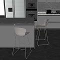 Elegant Modern Kitchen Bar Stools With Minimalist Design And Light Metal Legs