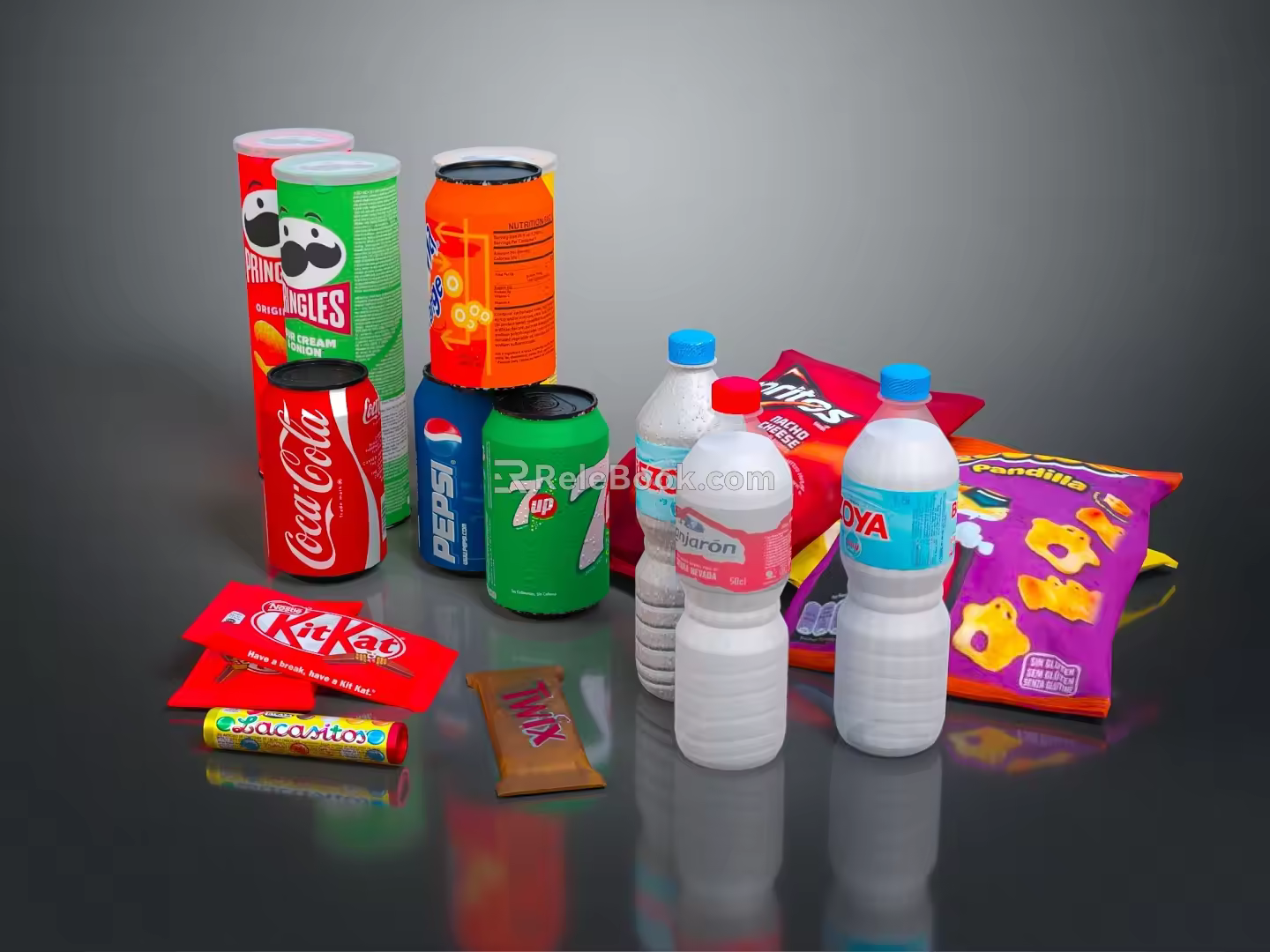 Modern Beverage Coca-Cola Carbonated Drinks Canned Drinks 3d model