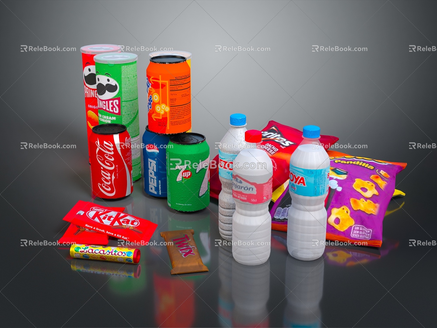 Modern Beverage Coca-Cola Carbonated Drinks Canned Drinks 3d model