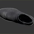 Stylish Black Ankle Boots Featuring Zipper Worn Look Light Colored Sole And Simple Design