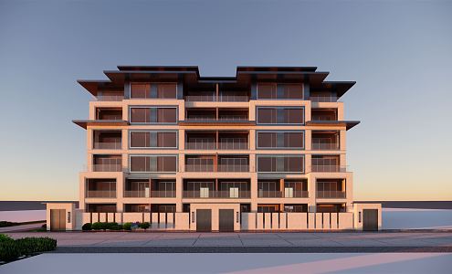 Multi-storey residence in new Chinese residential area 3d model