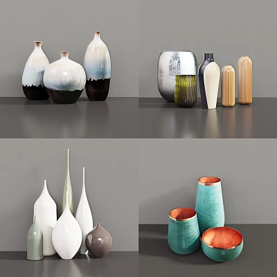 Modern ceramic ware porcelain ornaments 3d model