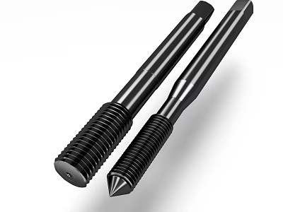 High Quality Hardware Tools Precision Taps Two Different Types For Industrial Machining 3d model