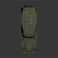 Green Armored Military Vehicle With Six Wheels Number 523 And Weathered Exterior