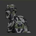 Biomechanical Character With Sci-Fi Armor And Detailed Cybernetic Body Features