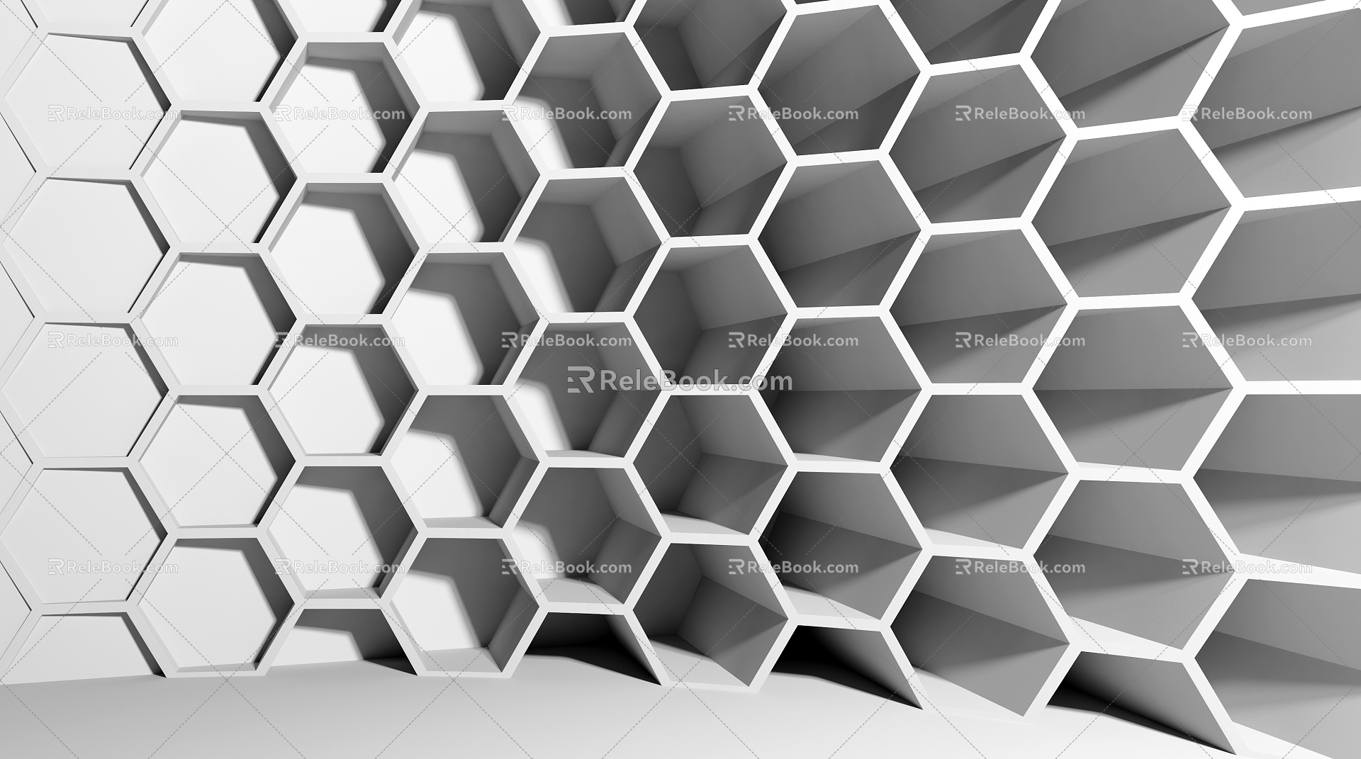 Modern wall creative geometry 3d model