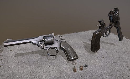 Webley MkVI revolver 3d model