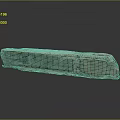 Wooden Stone Long Slab With Natural Textured Surface Displayed On Reflective Base