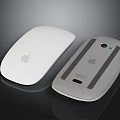 Apple Wireless Electronic Devices With White And Gray Sleek Design And Charging Indicator 3d model