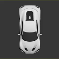 White Sleek Sports Car Design Featuring Black Wheels On Dark Background With Glossy Reflection