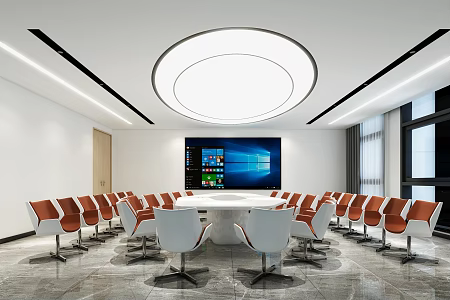 Meeting Room Conference Table Office Chair 3d model