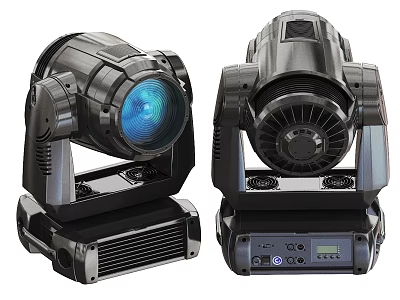 Professional Stage Moving Head Lighting Fixtures With Blue Beam And Cooling Fans 3d model