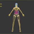 3D Futuristic Female Character With White Hair And Mechanical Armor