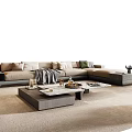 Minotti Miloti Sofa Combination 3d model