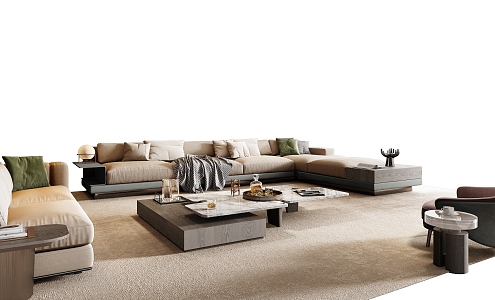 Minotti Miloti Sofa Combination 3d model