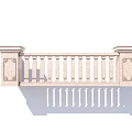 Elegant Traditional Stone Fence With Decorative Columns And Vertical Balusters
