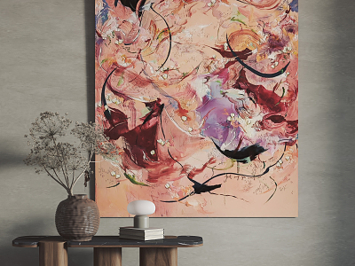 Modern Decorative Painting Hanging Painting 3d model