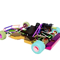 Electric Toy Go Kart With Colorful Wheels Frame Seat And Steering Wheel