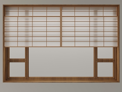 Japanese-style Curtain Roller Blinds 3d model