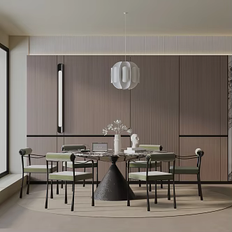 Modern table combination 3d model