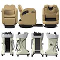 Ergonomic Modern Massage Chair With Leather Upholstery And Recline Function