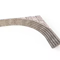 Arched Architectural Stone Component With Textured Brick Structure Design