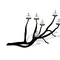 Branch Shaped Candle Lamp With Multiple Candle Holders For Home Decor