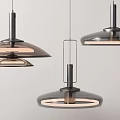 Modern Pendant Lights with Unique Geometric Shapes Metal Frame and Illuminated Design