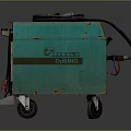 Green Welding Machine with Wheels and Black Cables BILIG Industrial Equipment for Welding Work