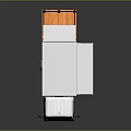 Converted White Truck With Open Platform Wooden Floor Black Railings And Retractable White Canopy