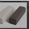 Modern Bed End Stool Sofa Bench 3d model