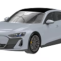 Audi White Electric Sedan With Black Roof Modern Headlights And Alloy Wheels