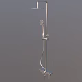 Modern Chrome Shower Fixture With Overhead And Handheld Sprayers And Adjustable Bracket