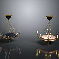 Stylish Metal Chandeliers with Black Gold Accents Crystal Pendants and Decorative Lamp Arms