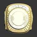 Golden Engraved Ring With Shiny Surface And Letter M Design Daily Life Accessory